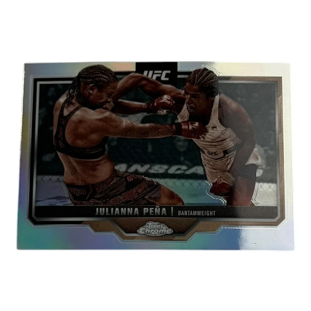 2025 Topps Chrome‎ UFC Julianna Pena Bantamweight Card 142 Silver Refractor MMA